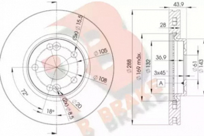 R BRAKE 78rbd26029 -  Тормозной диск